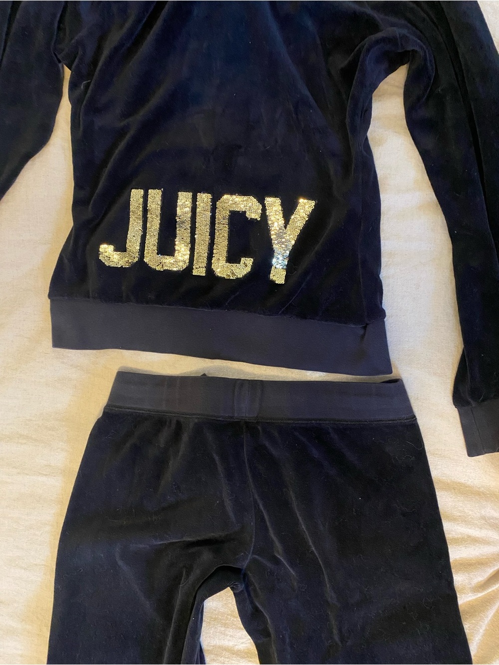 Y2K Juicy Couture Black Velour tracksuit S - Picture 6 of 6